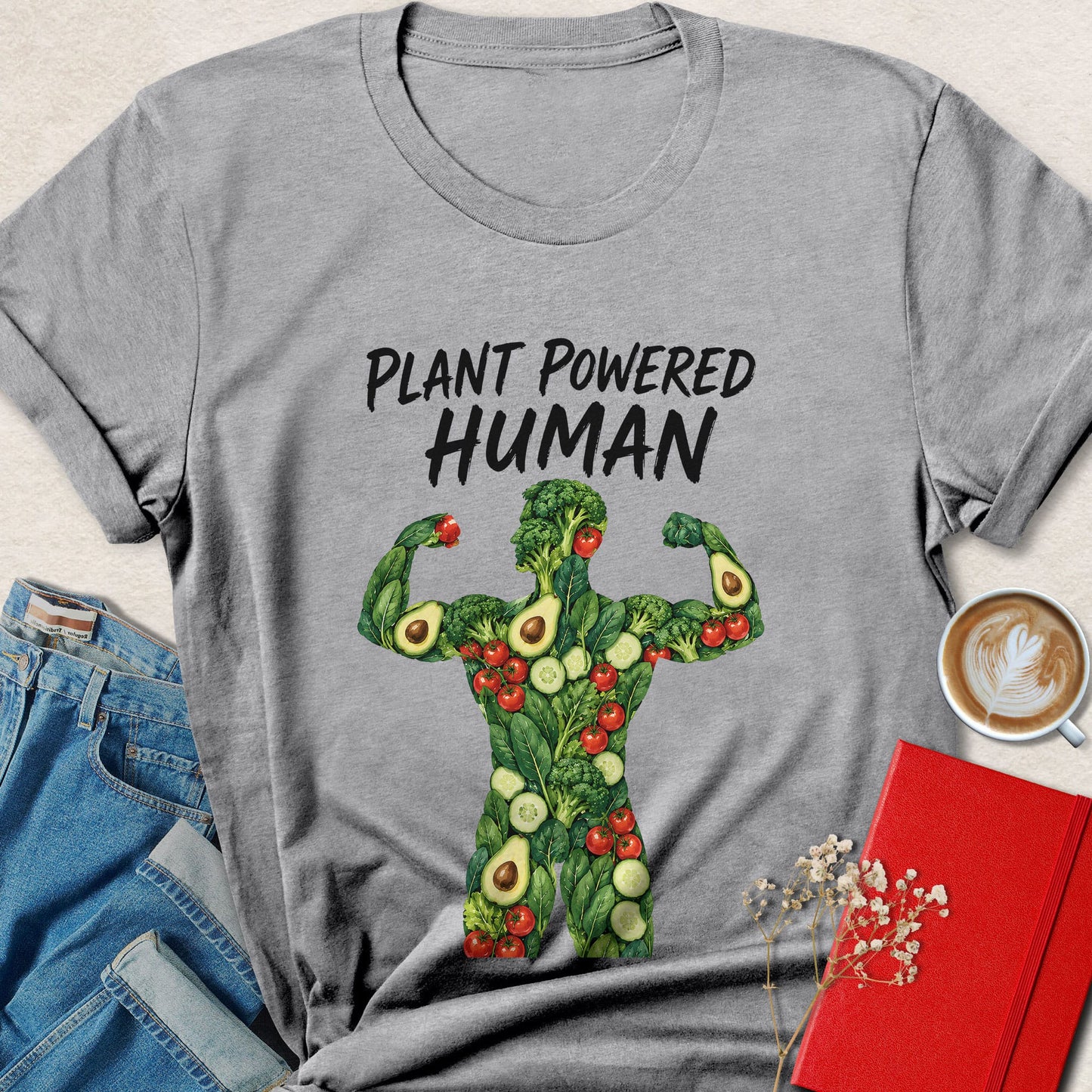Plant Powered Human T-shirt | Vegan Fitness Graphic Tee