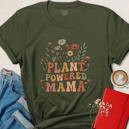 Plant Powered Mama Vegan Plant Based Lifestyle Shirt