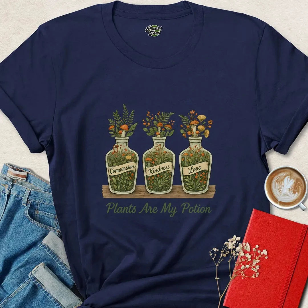 Plants Are My Potion Shirt – Kindness & Nature Lover Tee