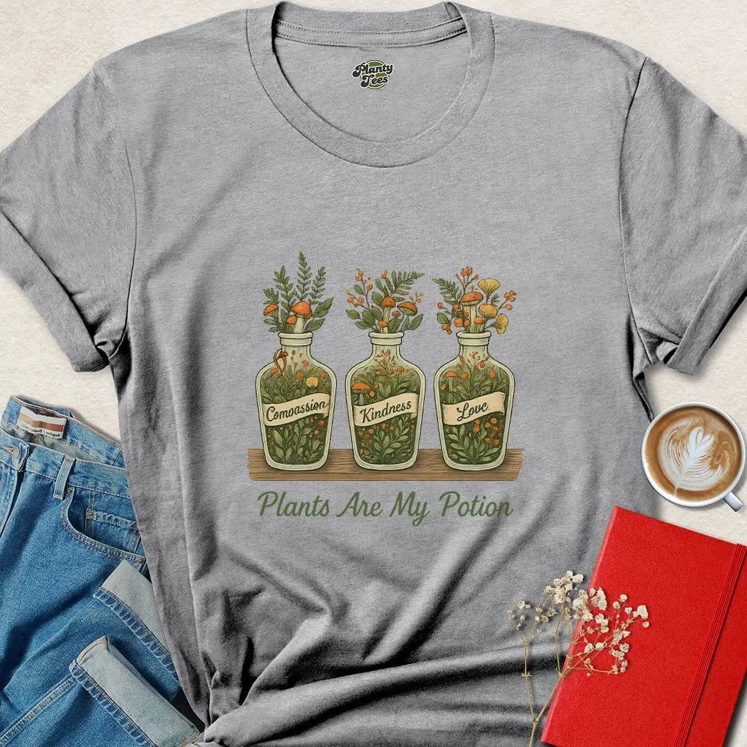 Plants Are My Potion Shirt – Kindness & Nature Lover Tee