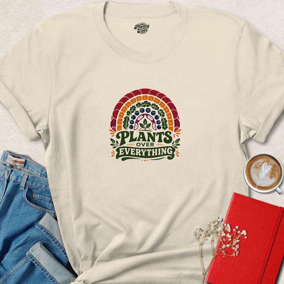 Plants Over Everything Vegan T Shirt
