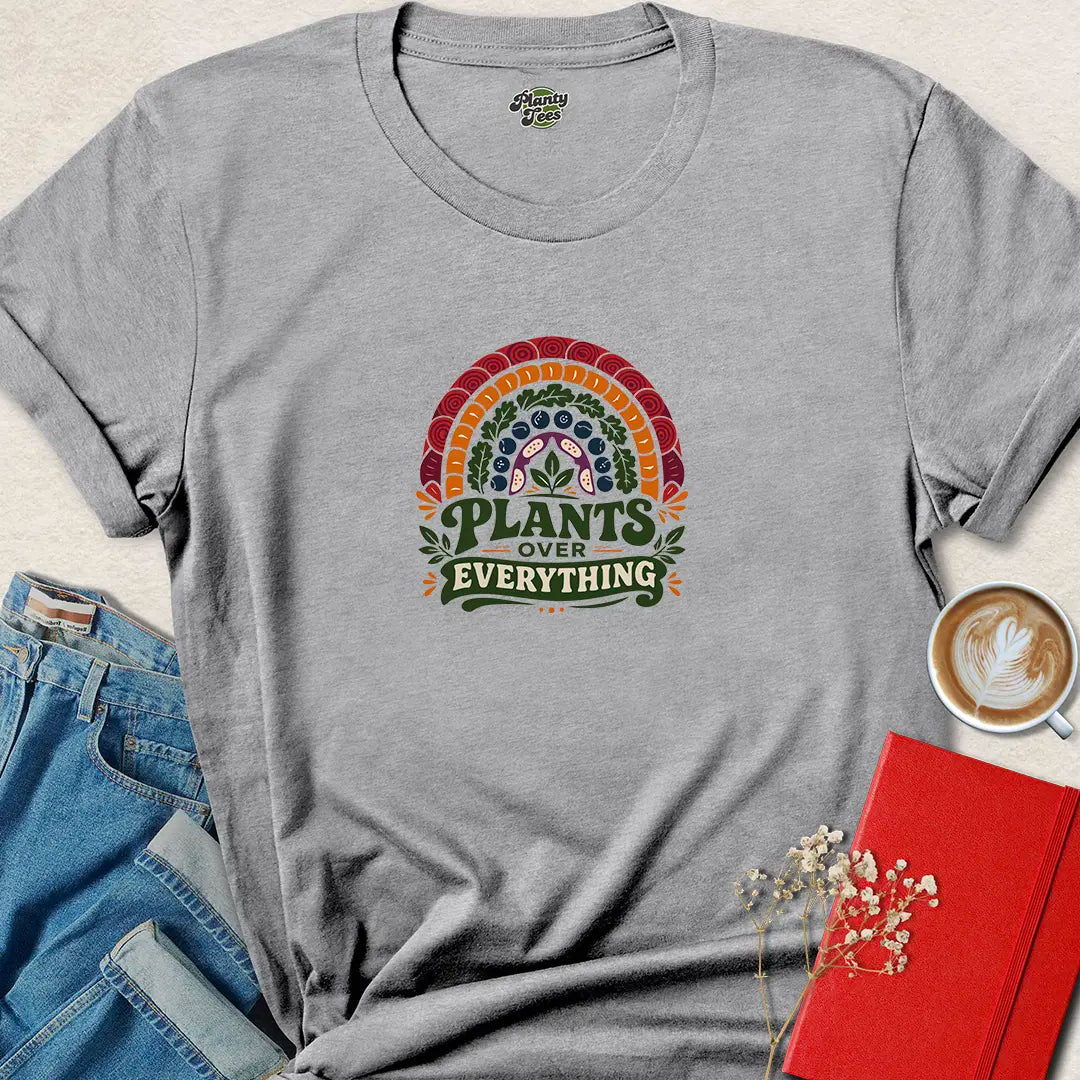 Plants Over Everything Vegan T Shirt
