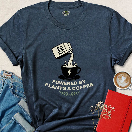 Powered by Plants & Coffee Vegan Graphic Tee