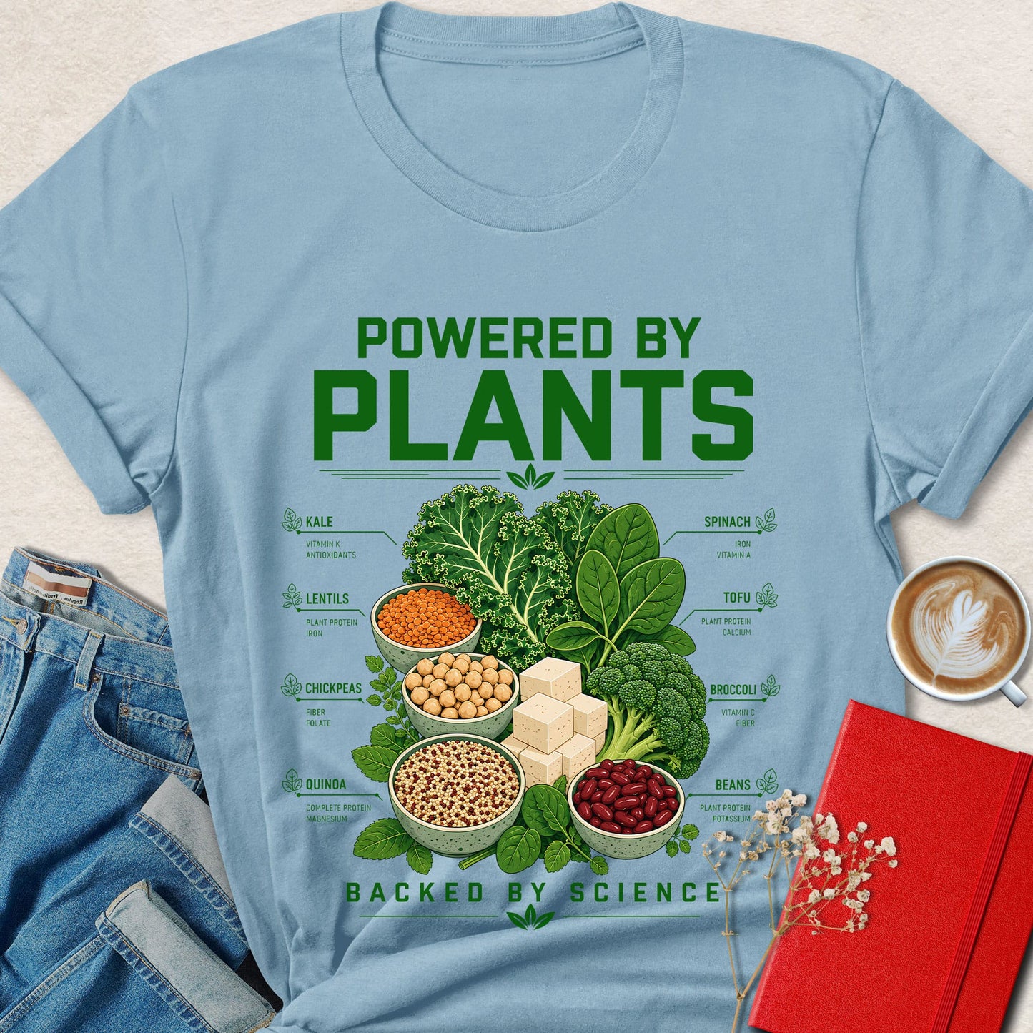 Powered by Plants Backed by Science Vegan T-Shirt