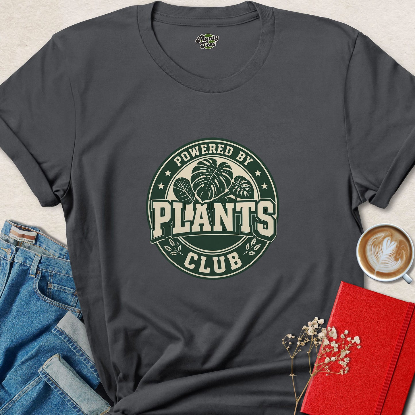 Powered by Plants Vegan Plant Based Lifestyle Club Shirt