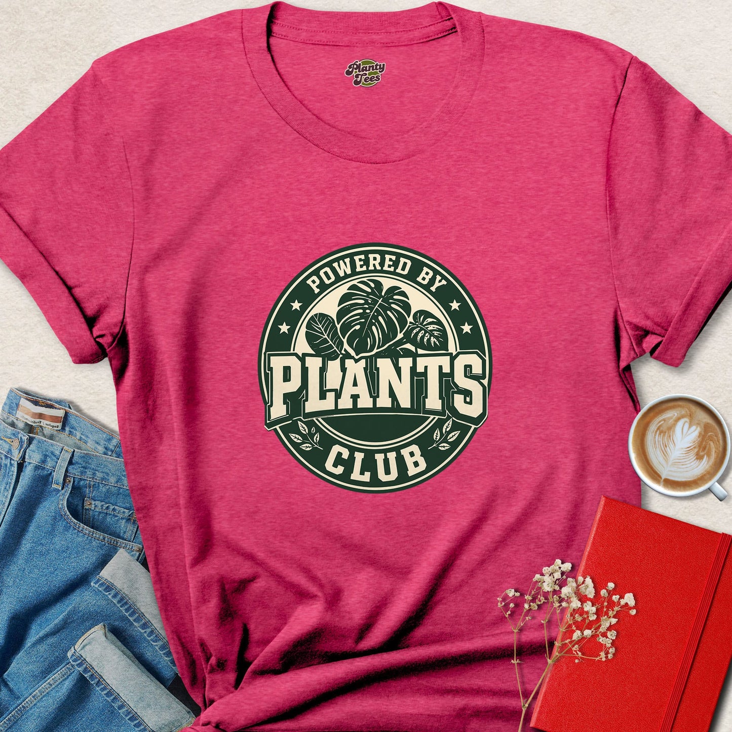 Powered by Plants Vegan Plant Based Lifestyle Club Shirt