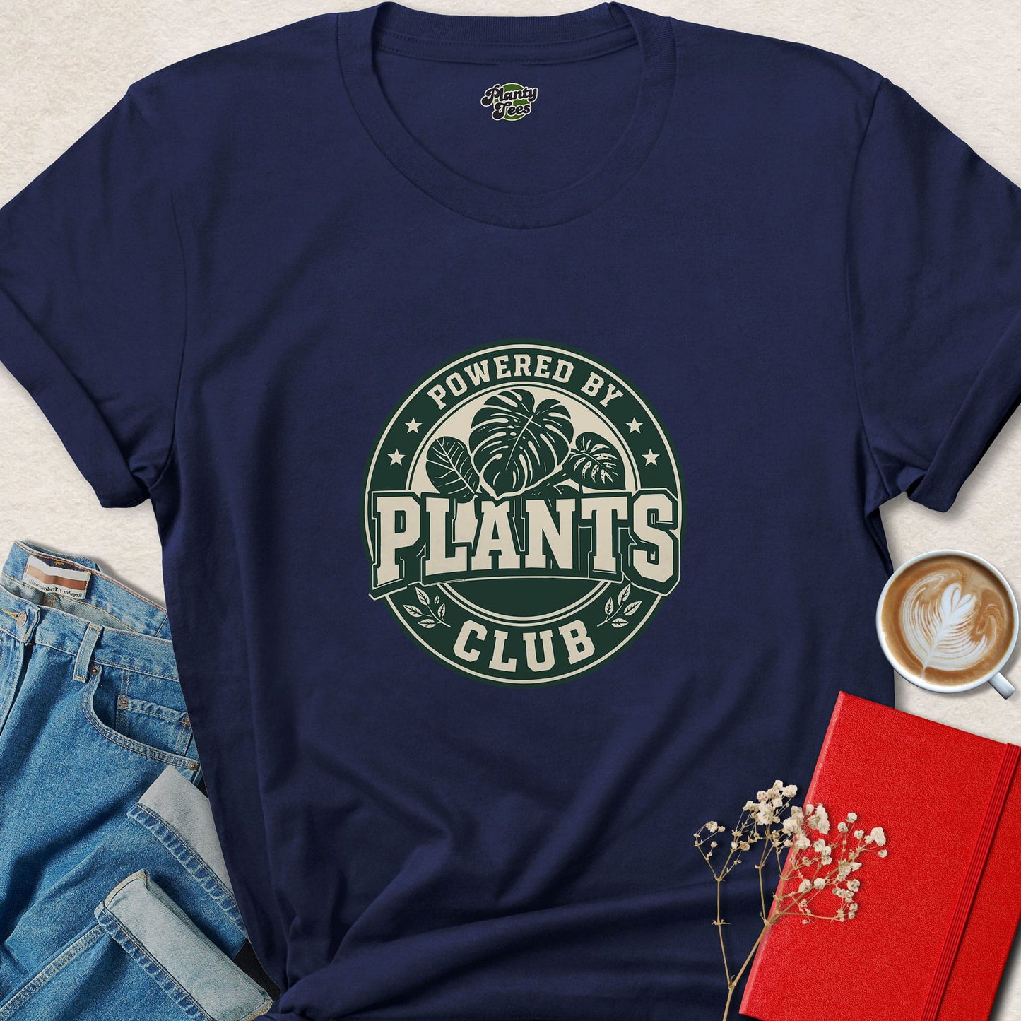 Powered by Plants Vegan Plant Based Lifestyle Club Shirt