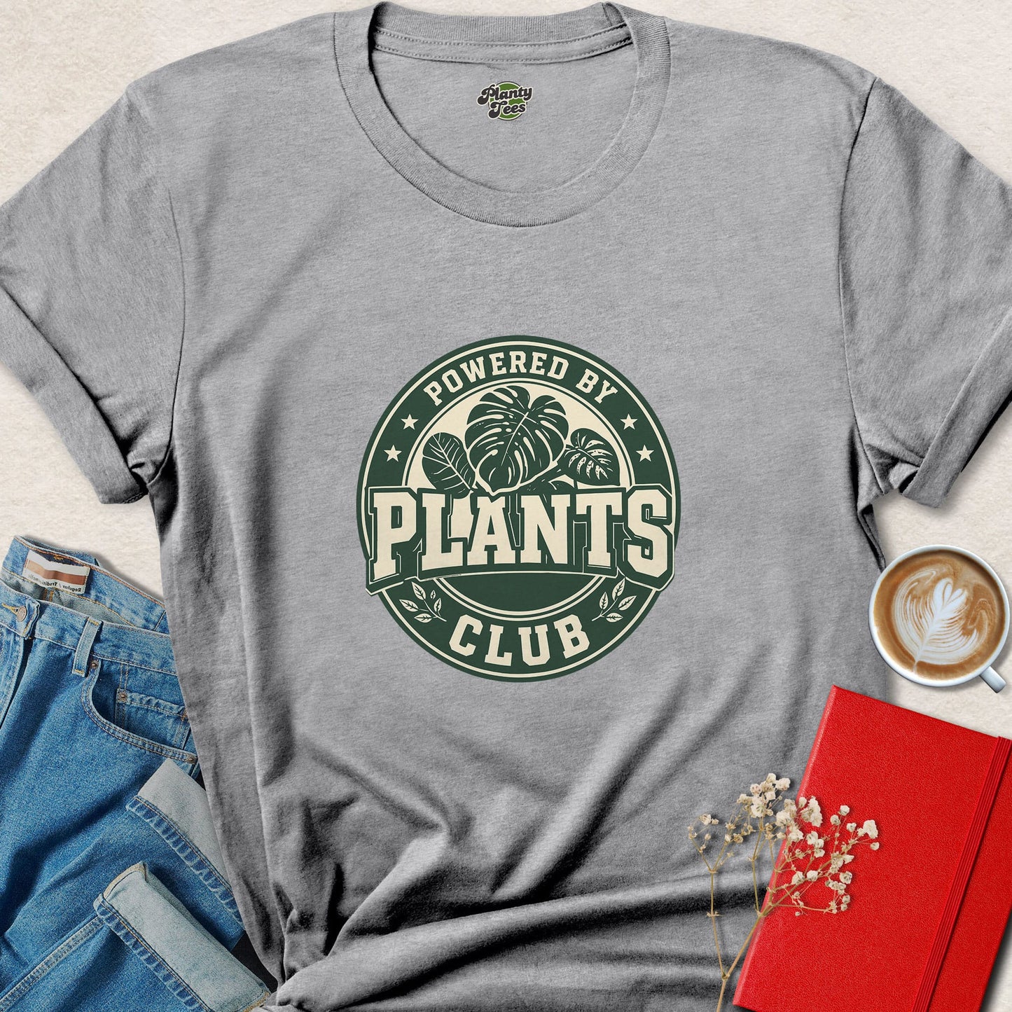 Powered by Plants Vegan Plant Based Lifestyle Club Shirt