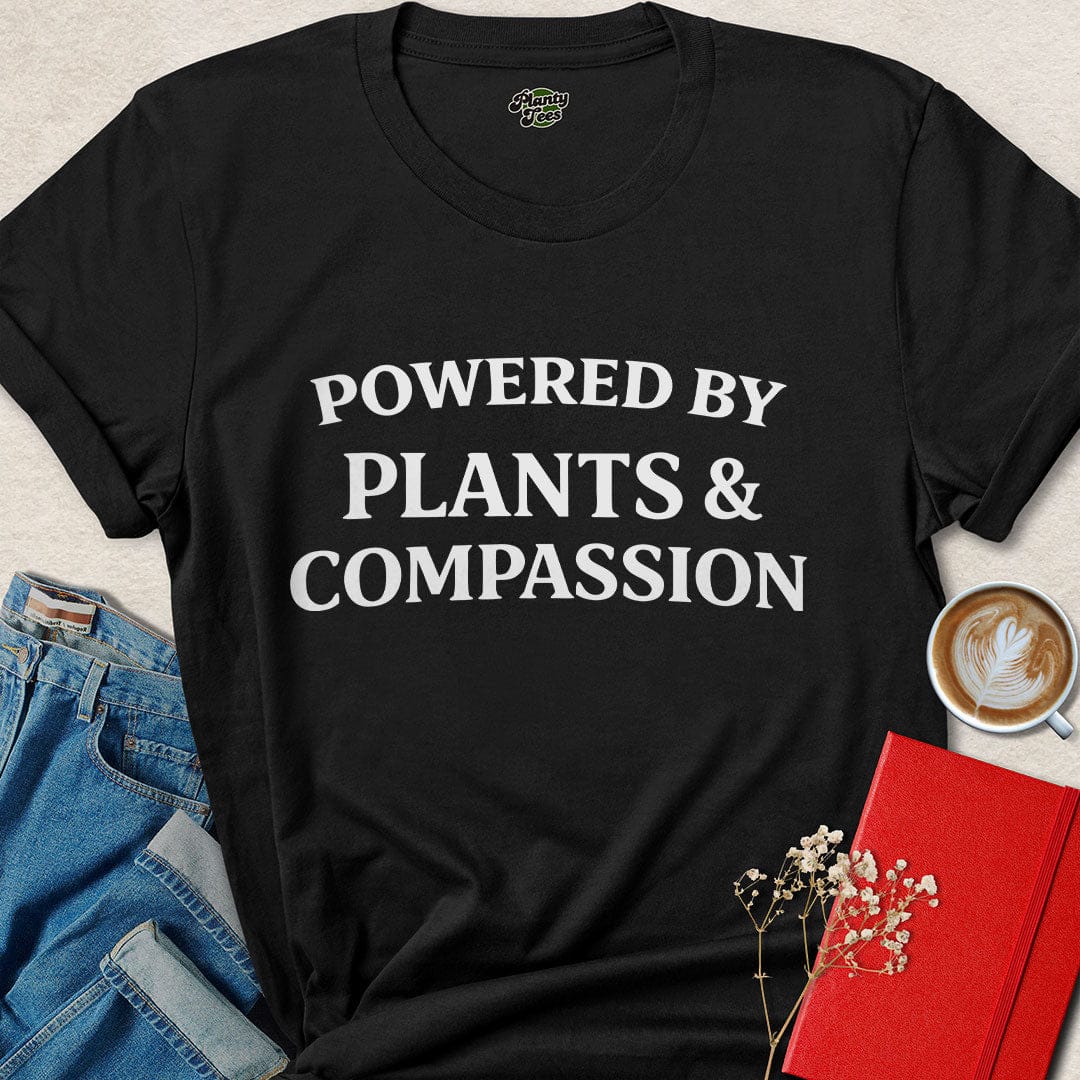 Powered By Plants & Compassion Vegan T Shirt