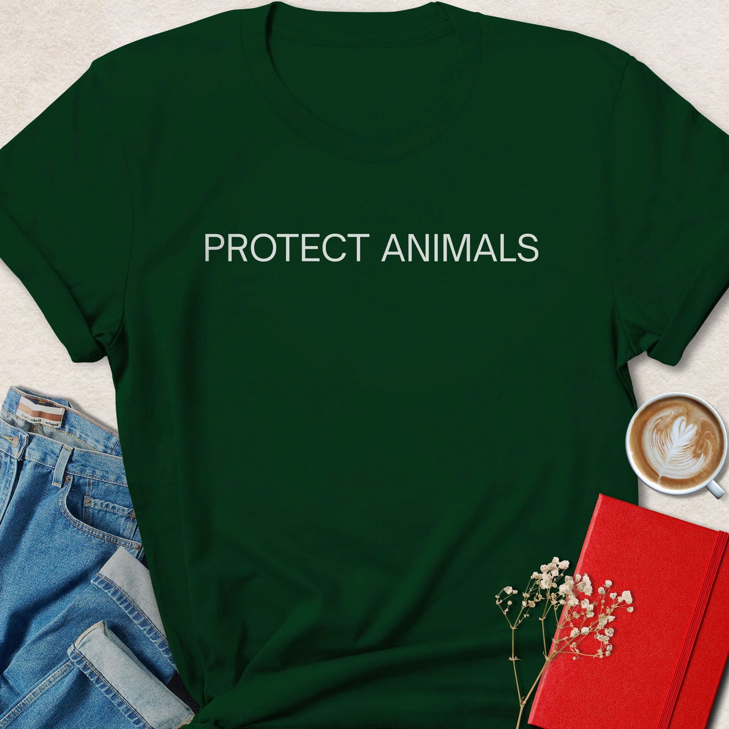 Minimalist Protect Animals Vegan Activist T-Shirt