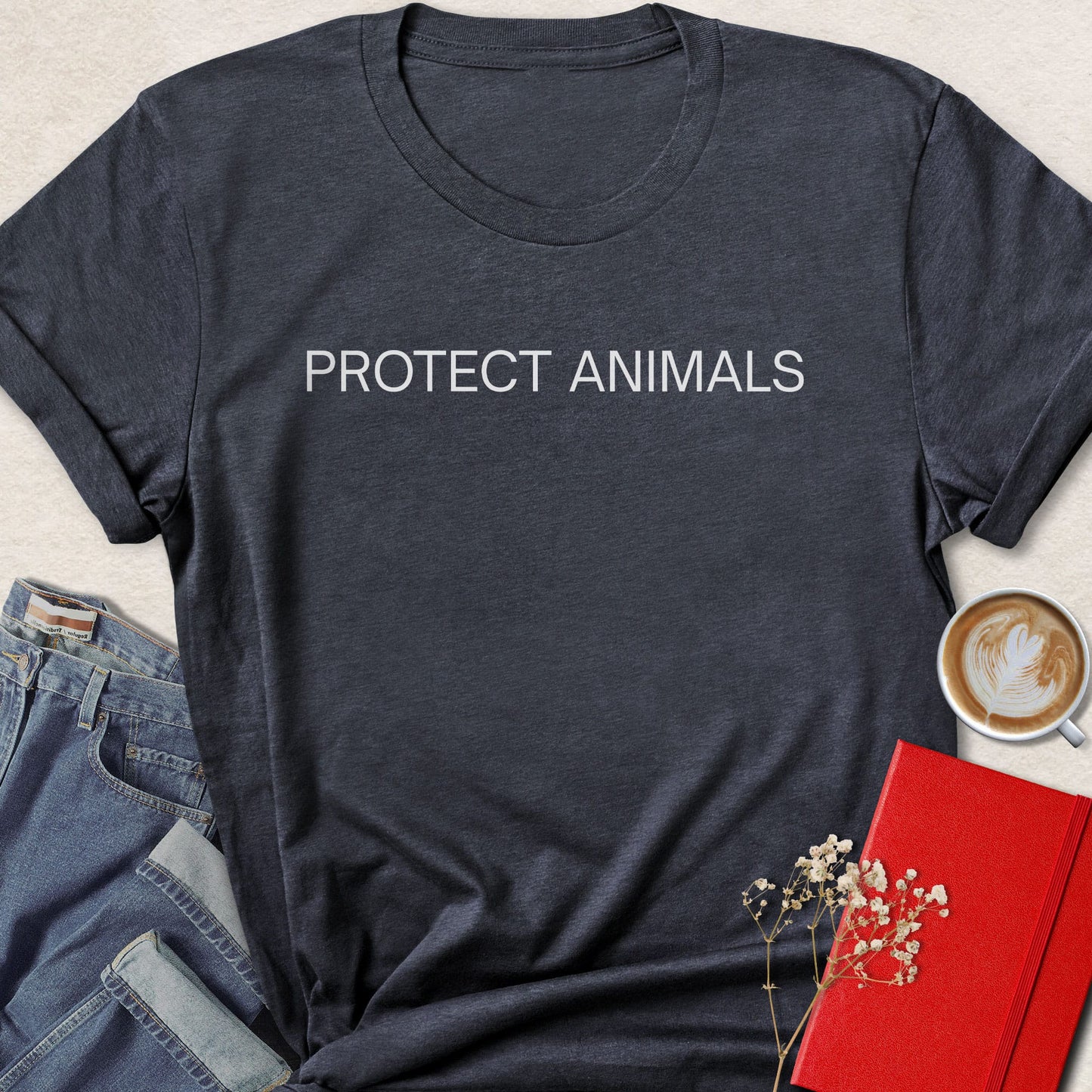 Minimalist Protect Animals Vegan Activist T-Shirt