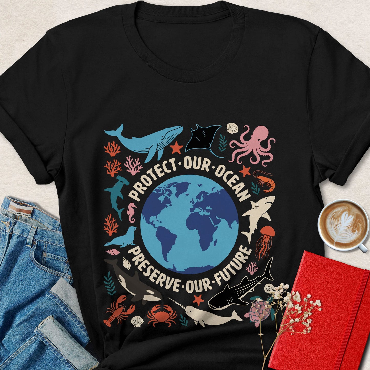 Protect Our Ocean Preserve Our Future Vegan T-Shirt