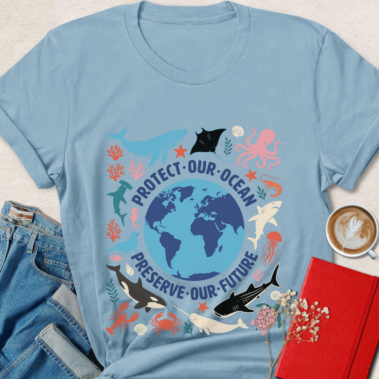 Protect Our Ocean Preserve Our Future Vegan T-Shirt