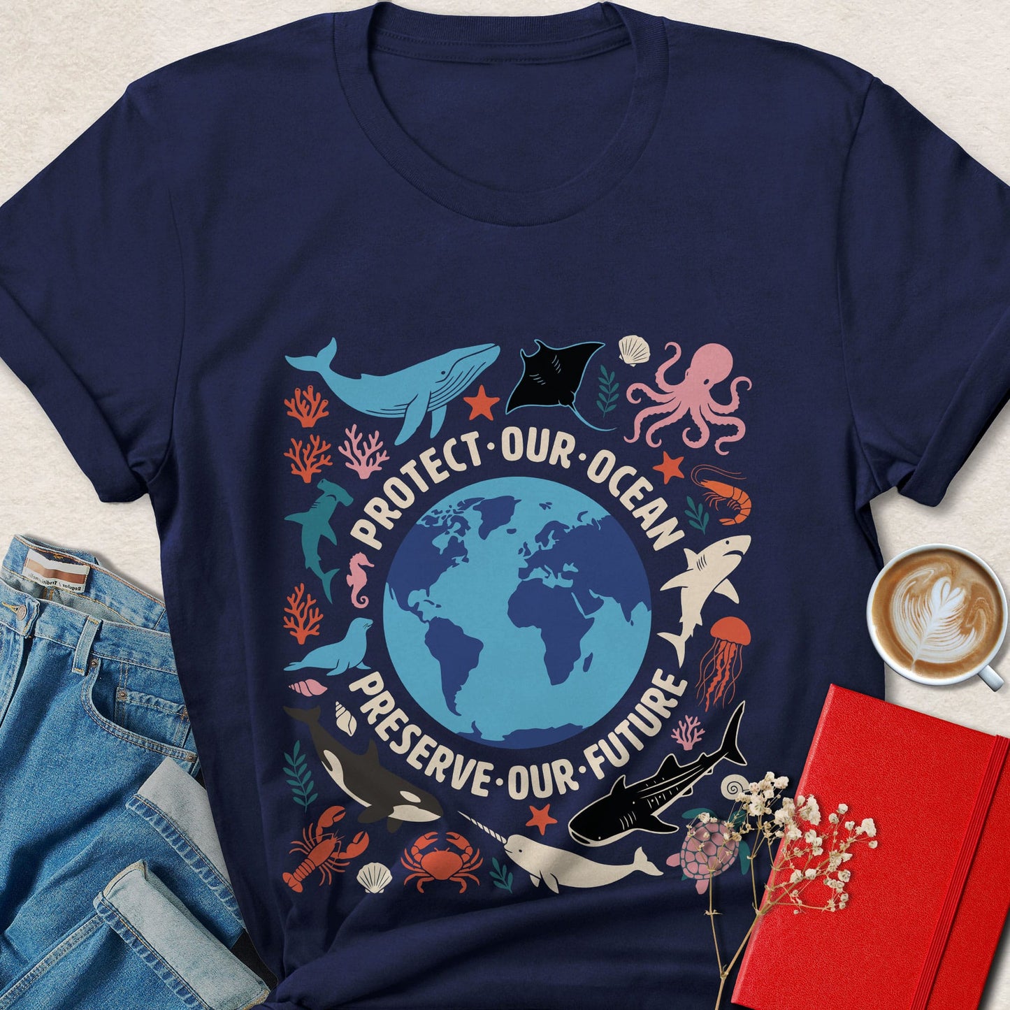 Protect Our Ocean Preserve Our Future Vegan T-Shirt