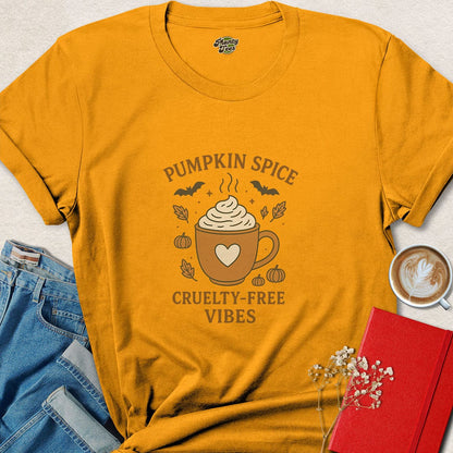 Pumpkin Spice Cruelty-Free Vibes #2 Halloween Vegan T-Shirt