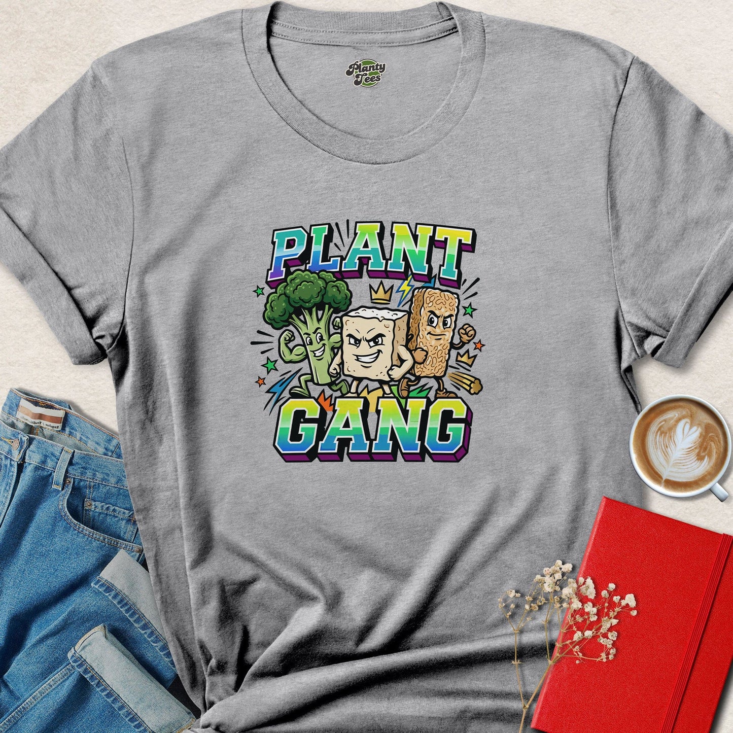 Plant Gang Vegan Shirt | Funny Plant Based Vegan Graphic Tee