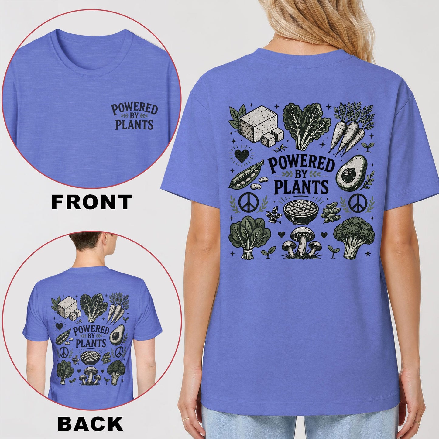 Powered by Plants Back Print T-Shirt