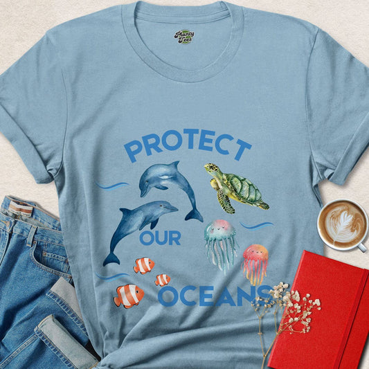Protect Our Oceans, Colorful T-Shirt