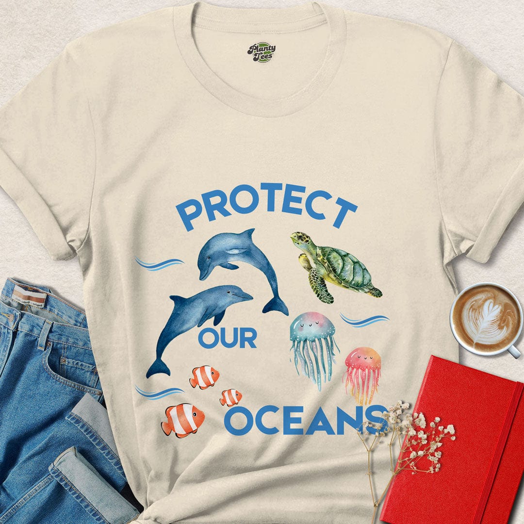 Protect Our Oceans, Colorful T-Shirt