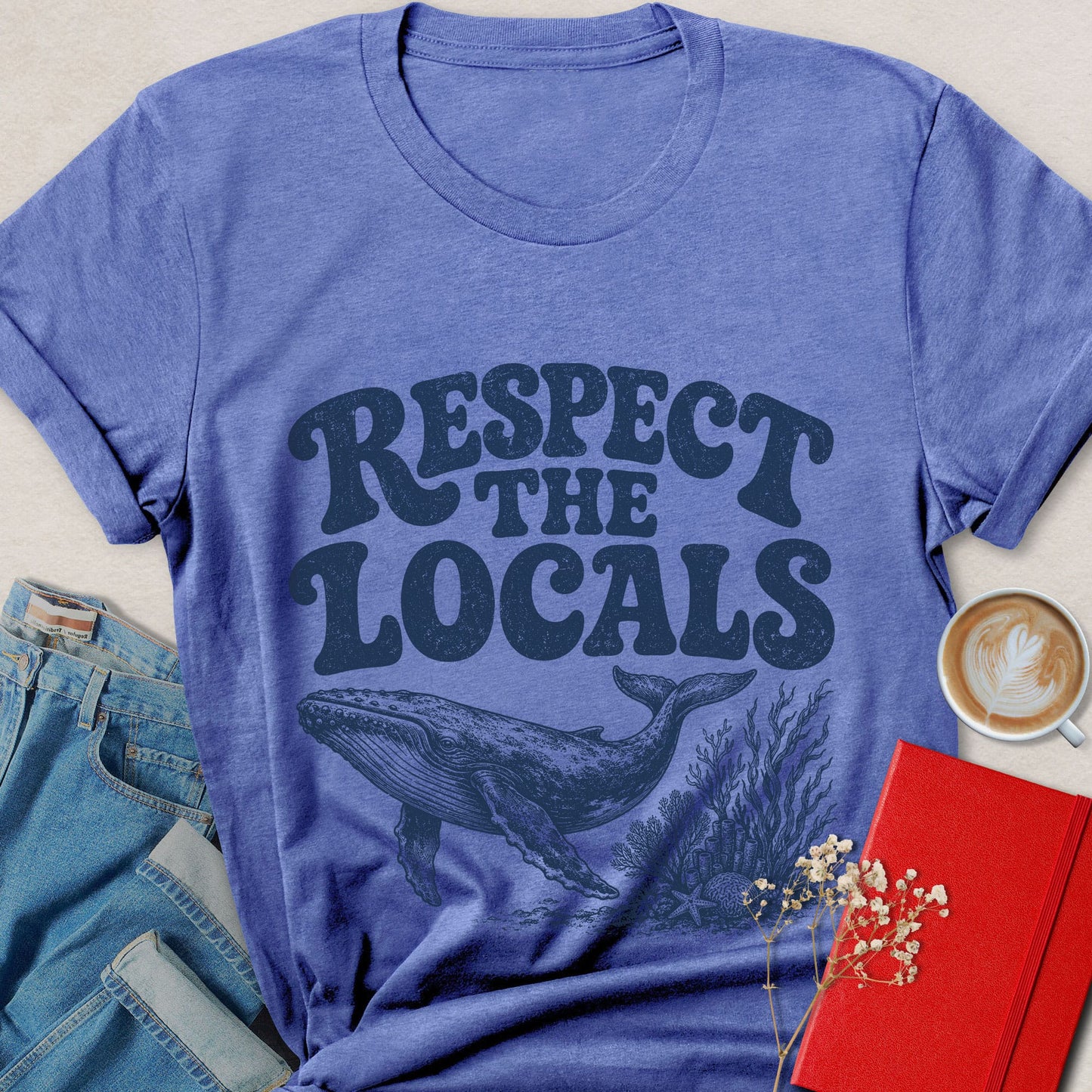 Respect the Locals Whale Vegan T-Shirt