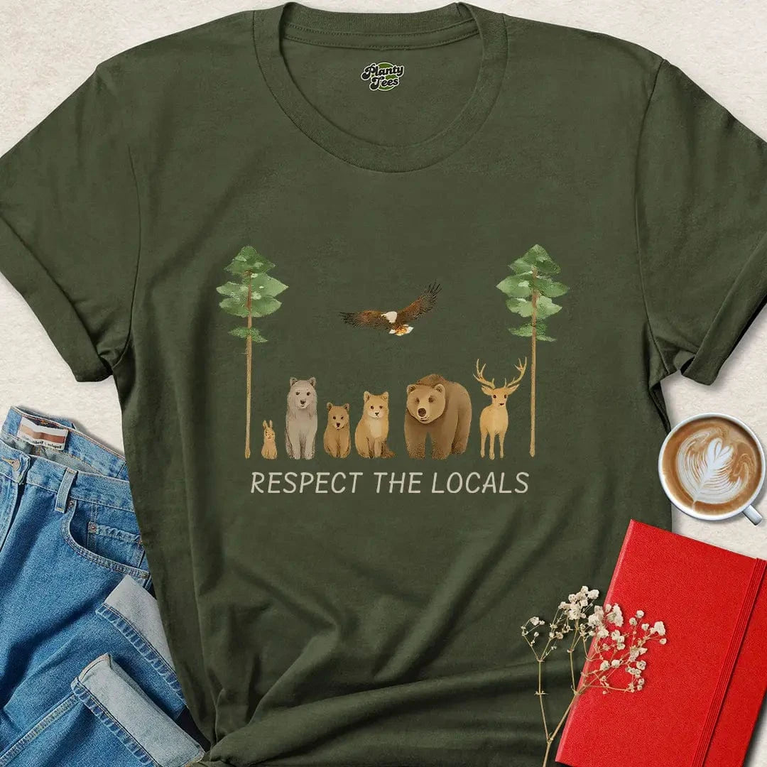 Respect Wildlife Tee – Forest Animal Shirt for Eco Activists