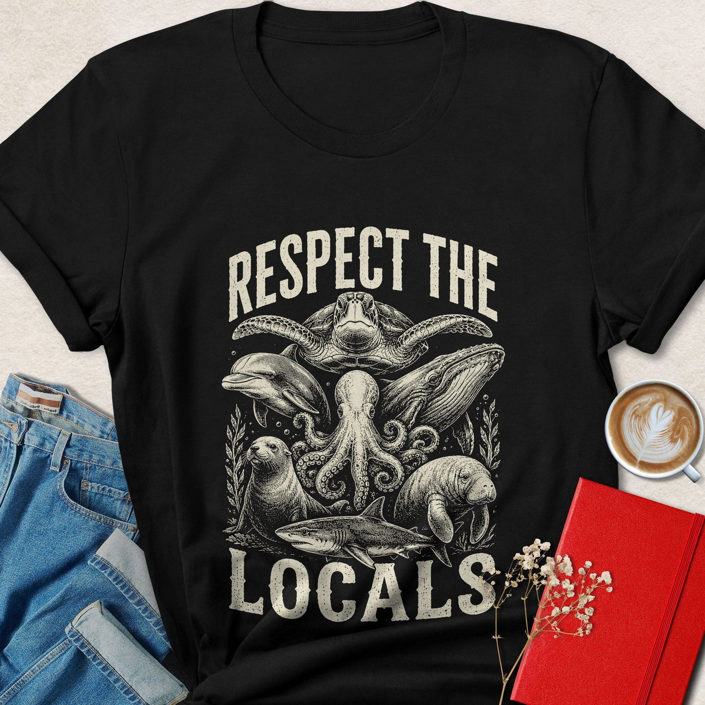 Respect the Locals Marine Life Vegan T-Shirt