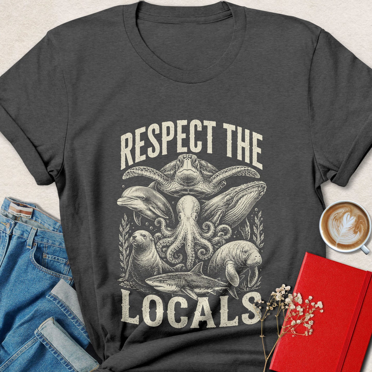 Respect the Locals Marine Life Vegan T-Shirt