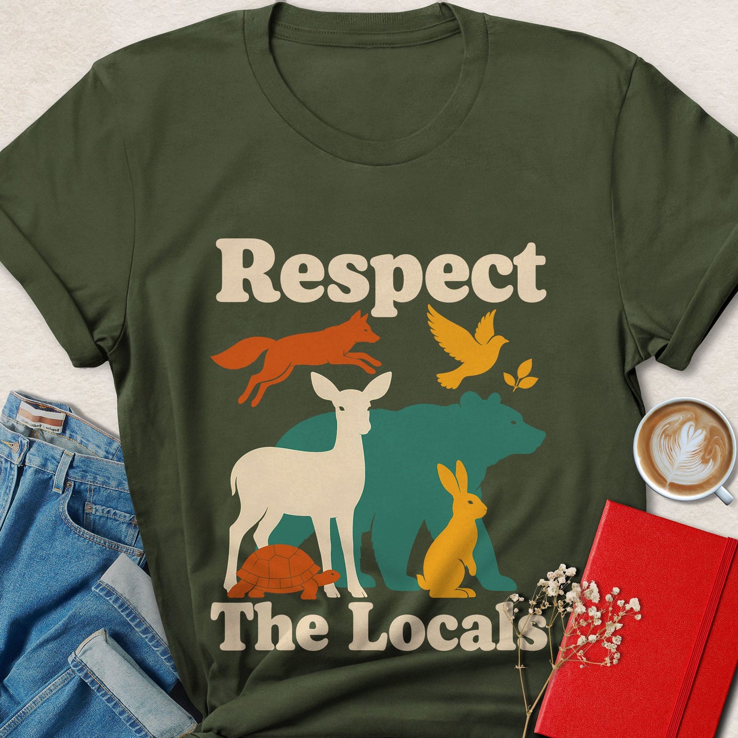 Respect the Locals Wildlife Vegan T-Shirt