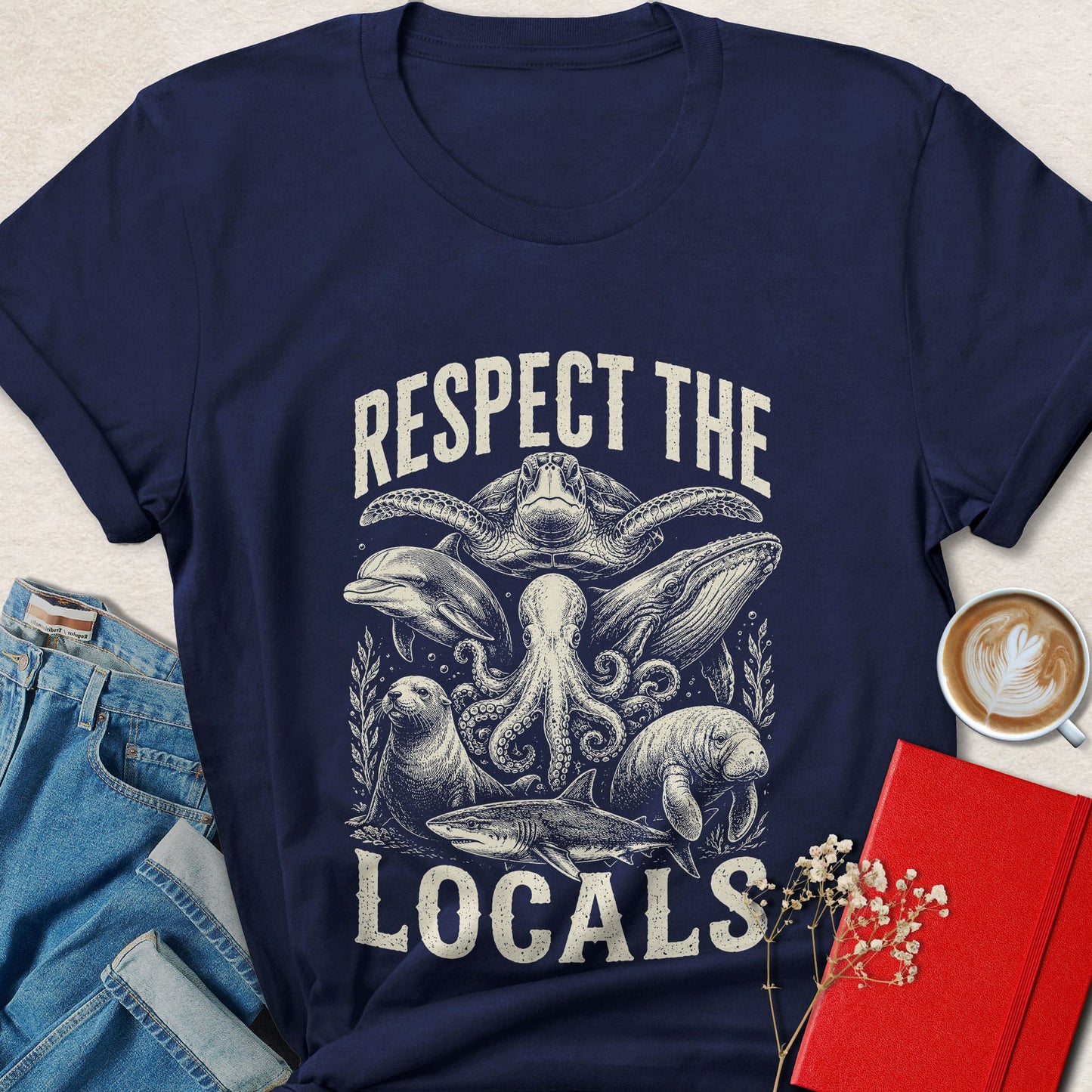 Respect the Locals Marine Life Vegan T-Shirt