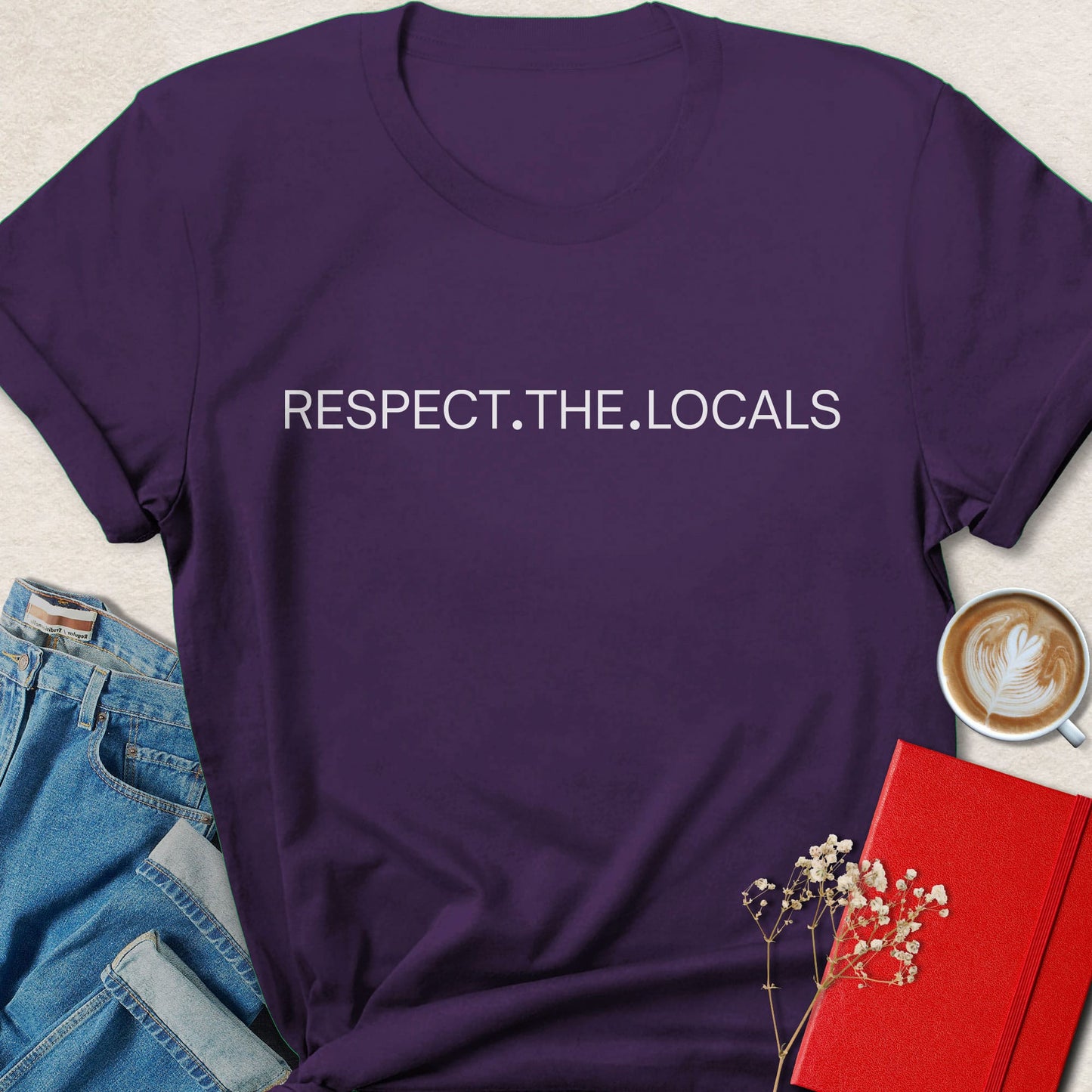 Minimalist Respect The Locals Vegan Wildlife T-Shirt