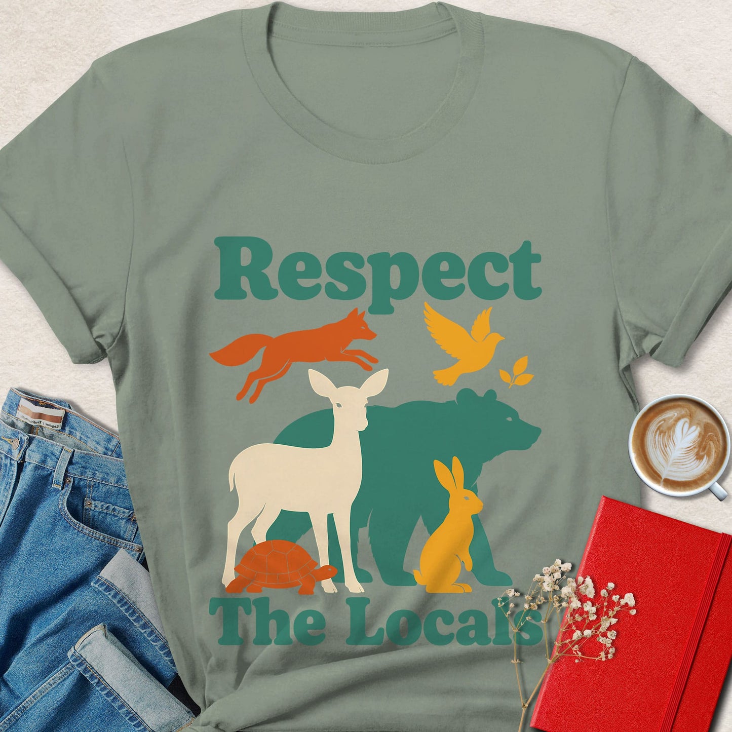 Respect the Locals Wildlife Vegan T-Shirt