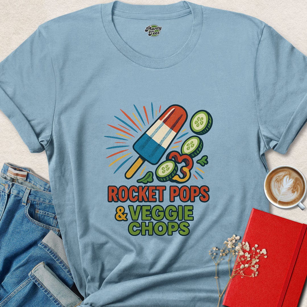Rocket Pops & Veggie Chops 4th Of July T-Shirt