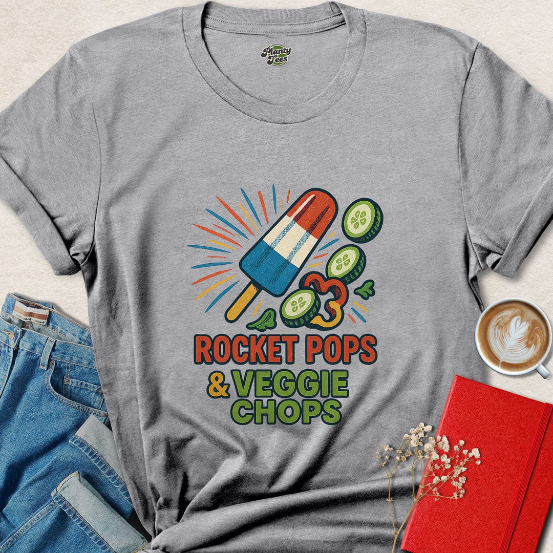 Rocket Pops & Veggie Chops 4th Of July T-Shirt