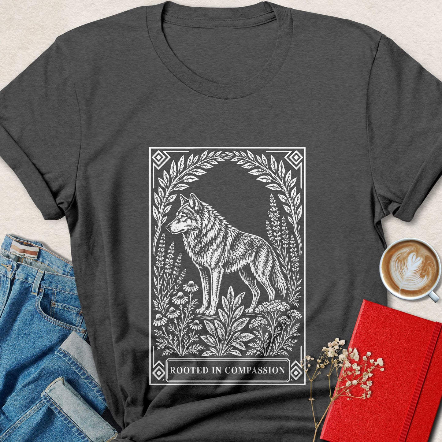 Wolf Nature T-Shirt | Rooted in Compassion Graphic Tee