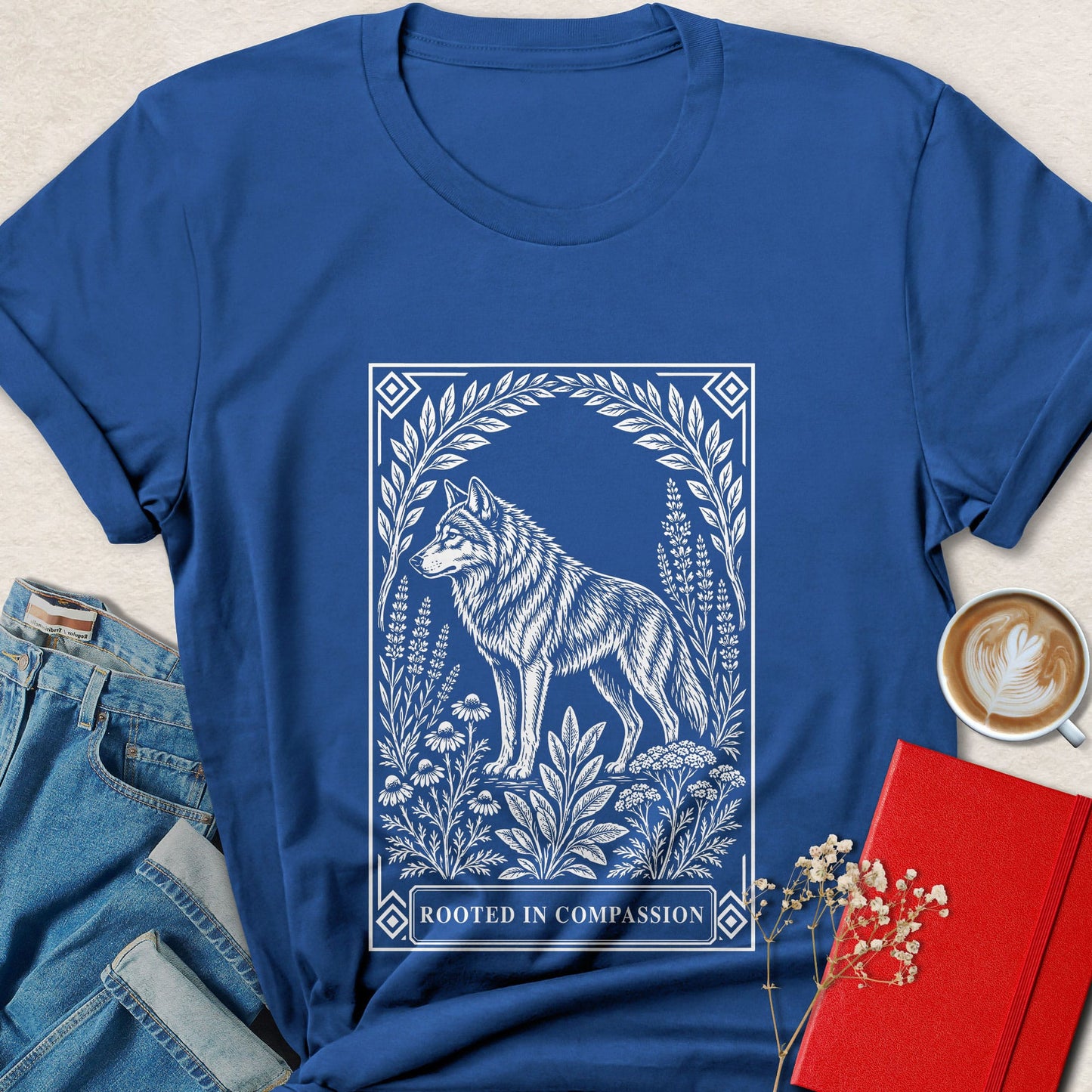 Wolf Nature T-Shirt | Rooted in Compassion Graphic Tee