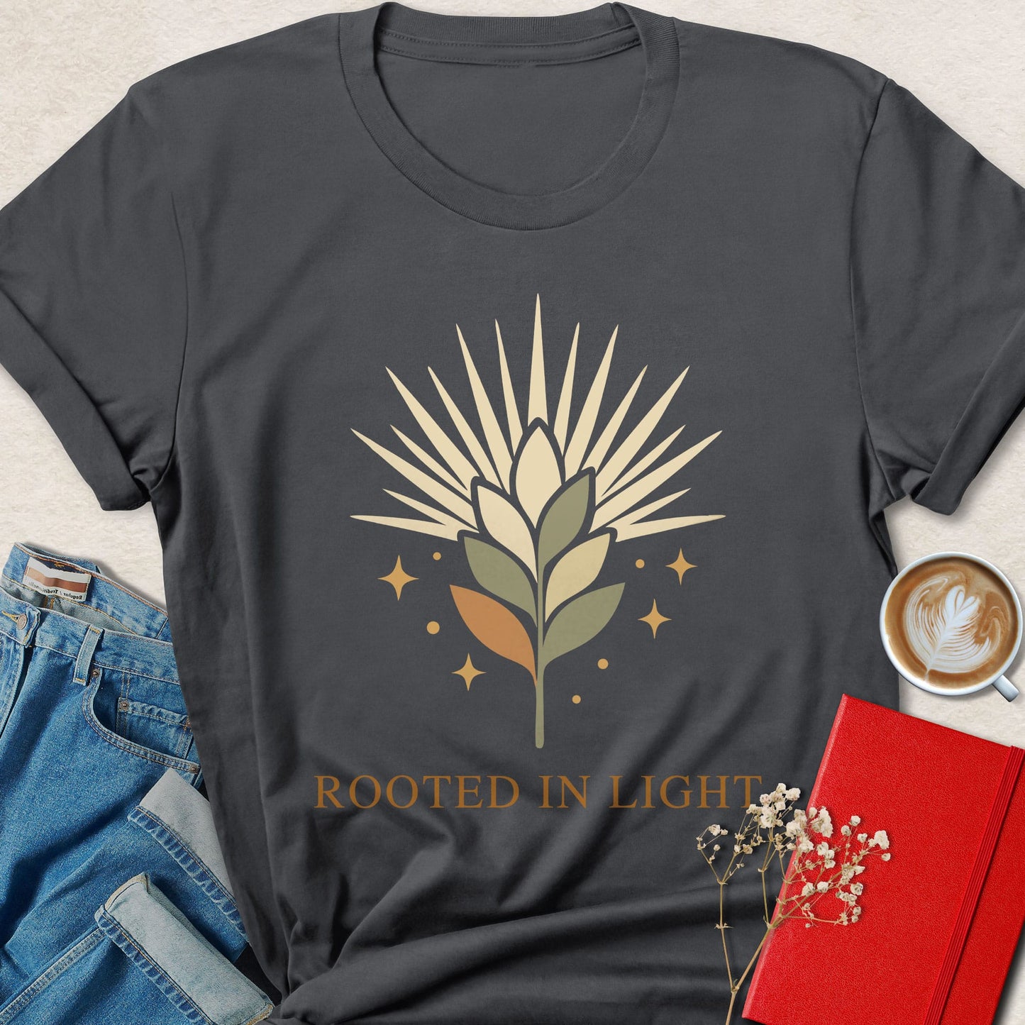 Rooted In Light Vegan Shirt | Boho Plant Based Apparel