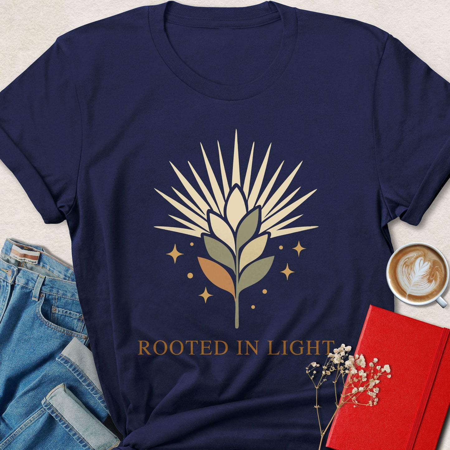 Rooted In Light Vegan Shirt | Boho Plant Based Apparel