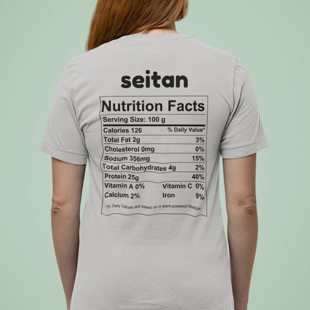 Seitan Nutrition Facts - Back T-Shirt