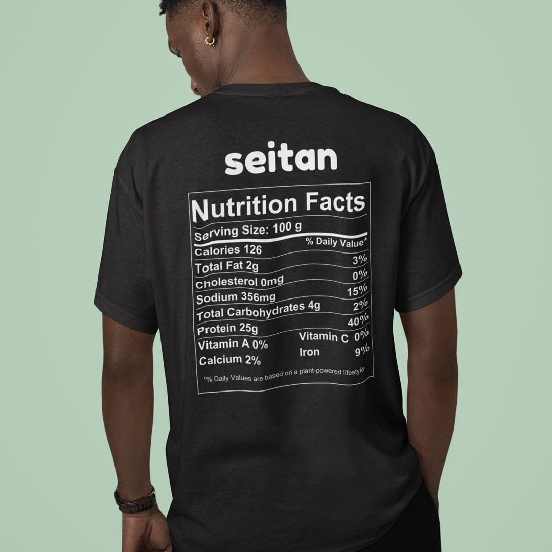 Seitan Nutrition Facts - Back T-Shirt