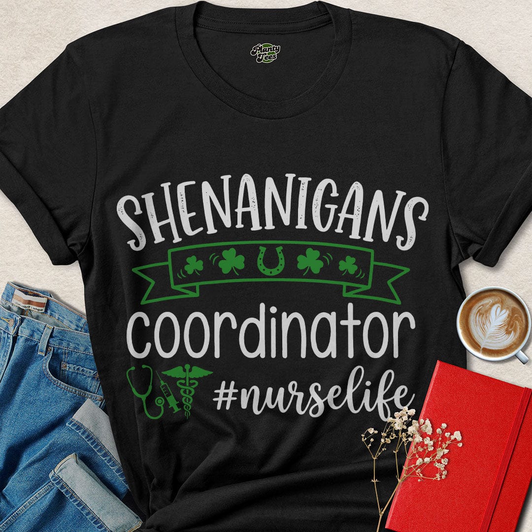 St. Patrick’s Day Nurse Shirt | Funny #NurseLife Tee for Shenanigan Coordinators – Shop Now