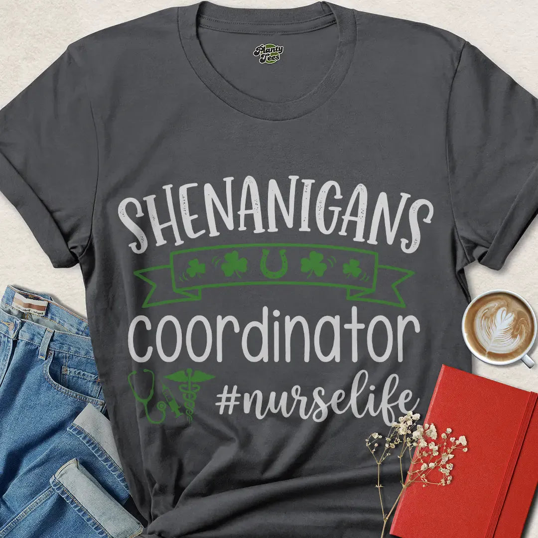 St. Patrick’s Day Nurse Shirt | Funny #NurseLife Tee for Shenanigan Coordinators – Shop Now