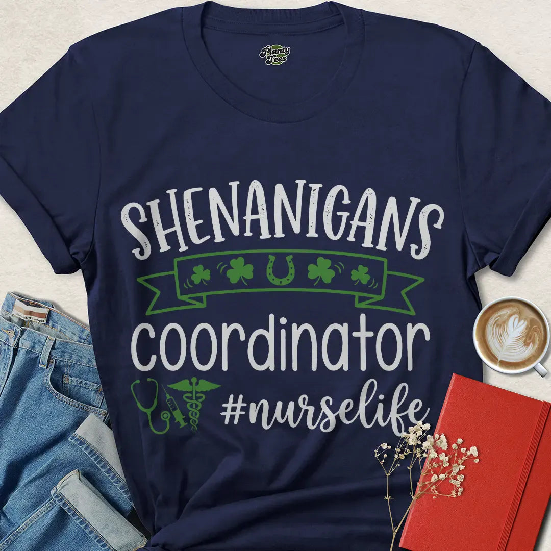 St. Patrick’s Day Nurse Shirt | Funny #NurseLife Tee for Shenanigan Coordinators – Shop Now