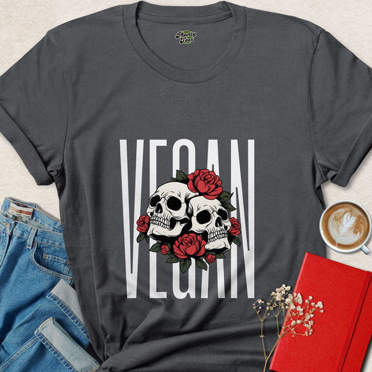 Vegan Skulls & Roses T-Shirt