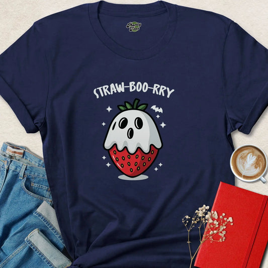 STRAW-BOO-RRY Halloween Vegan T-Shirt