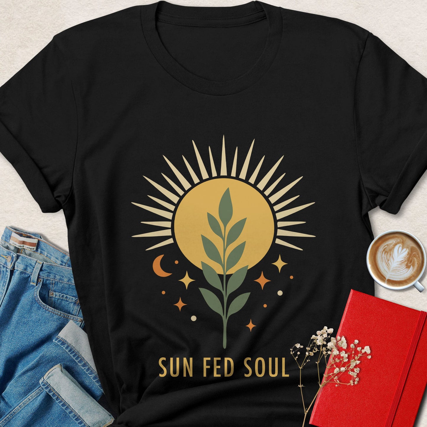 Sun Fed Soul Vegan Shirt | Boho Plant Based Apparel