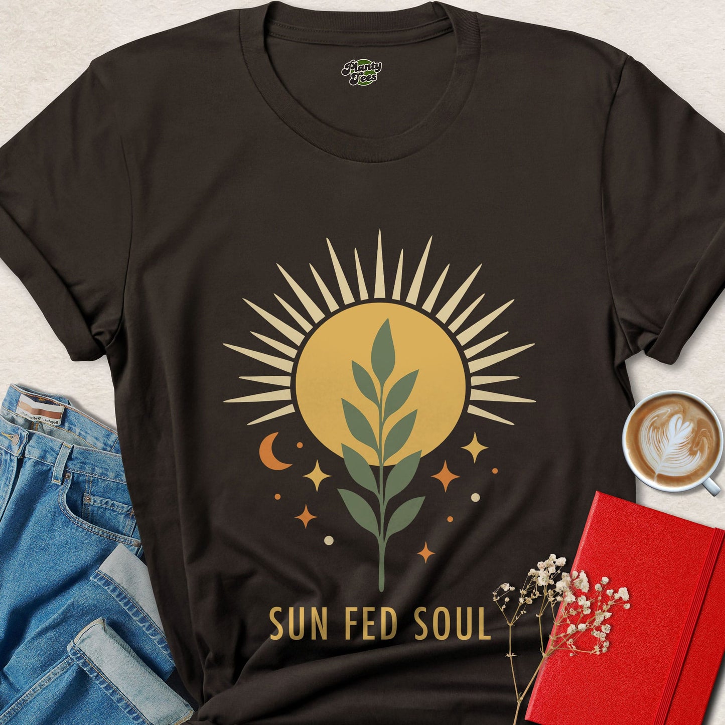 Sun Fed Soul Vegan Shirt | Boho Plant Based Apparel