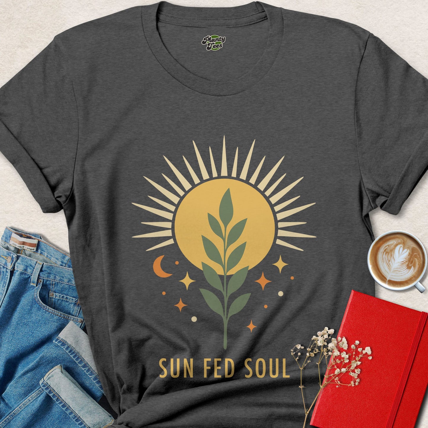 Sun Fed Soul Vegan Shirt | Boho Plant Based Apparel