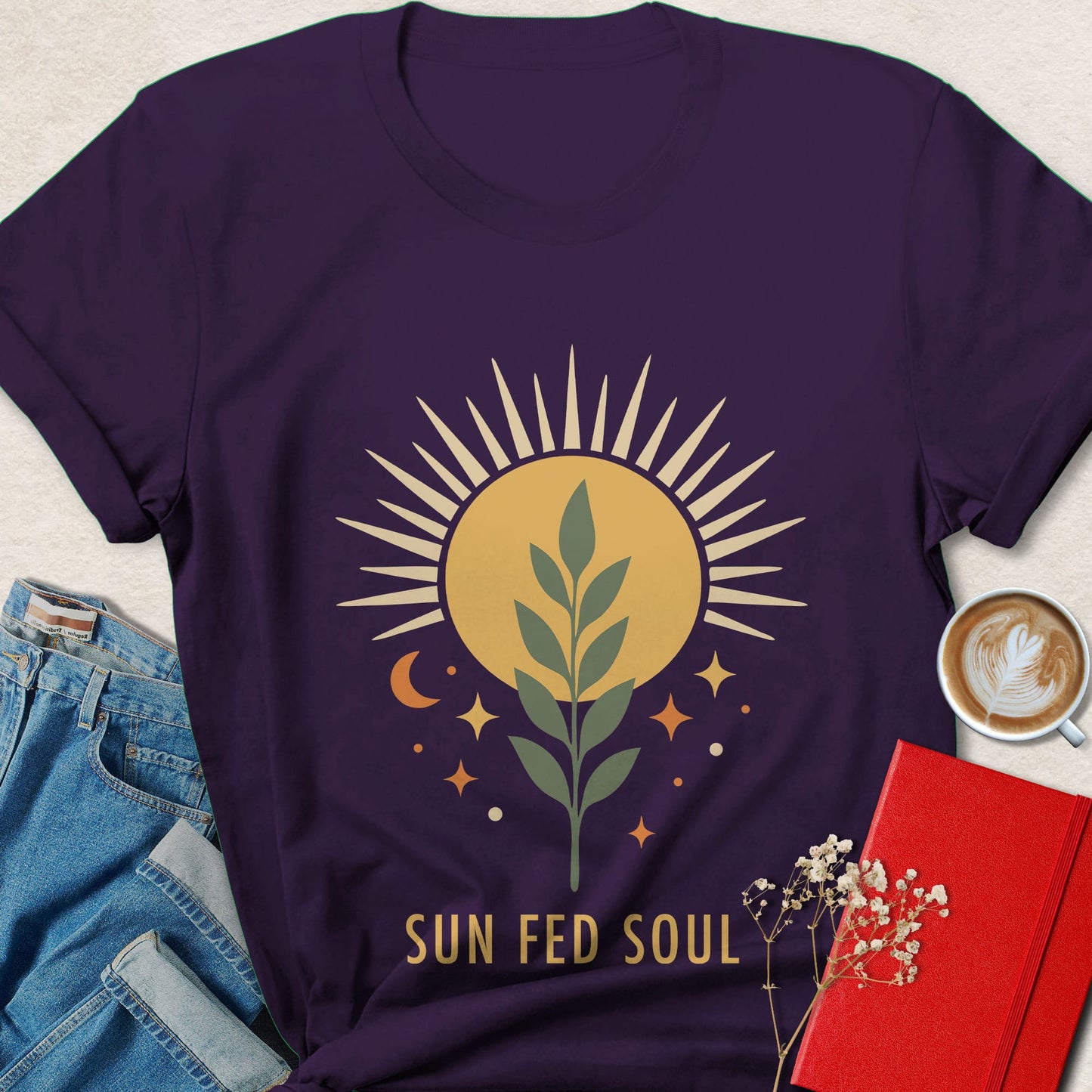 Sun Fed Soul Vegan Shirt | Boho Plant Based Apparel