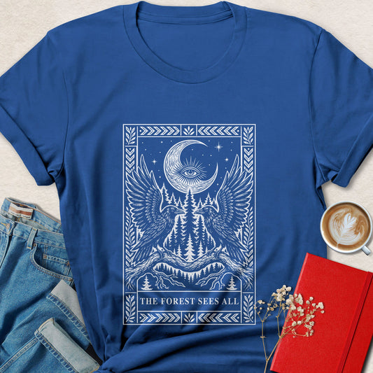 Mystical Forest Raven Shirt | Nature Lover Graphic Tee