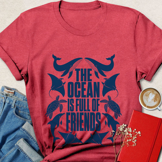 The Ocean Is Full of Friends Vegan T-Shirt